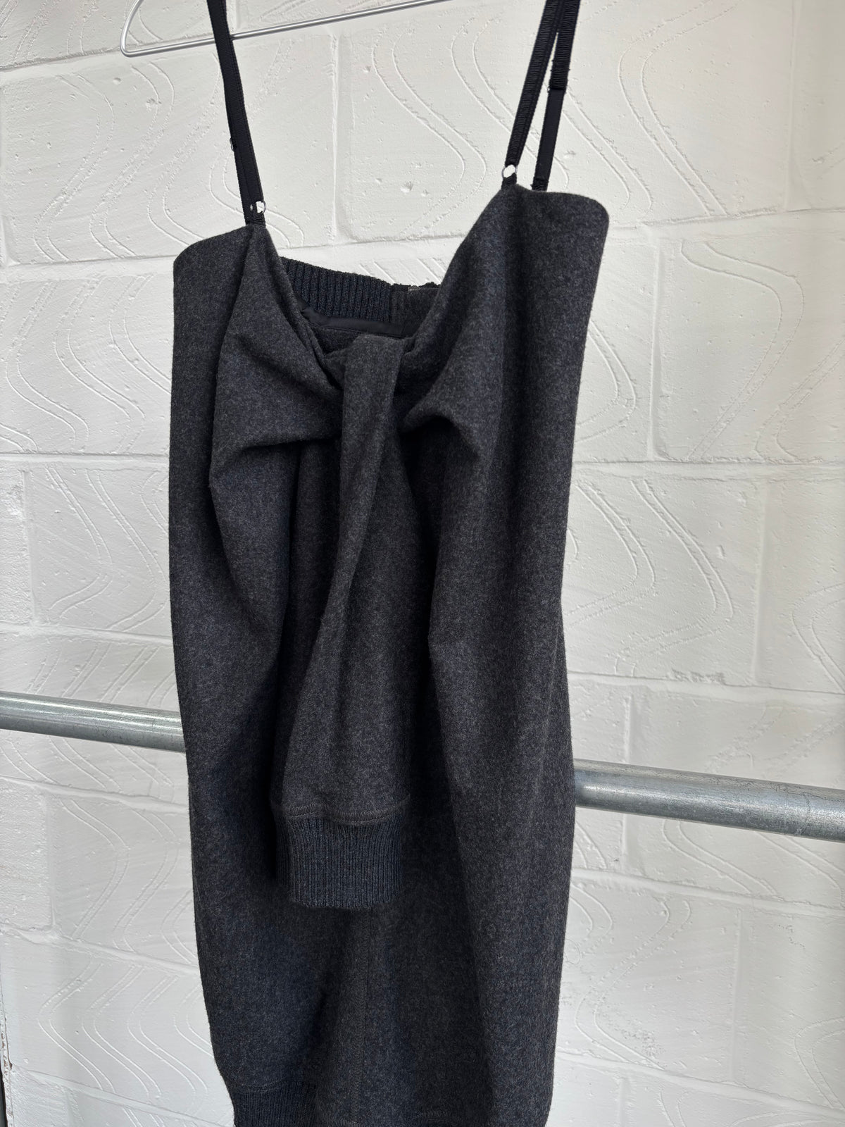 D&G WOOL CASHMERE BLEND TIE FRONT DRESS