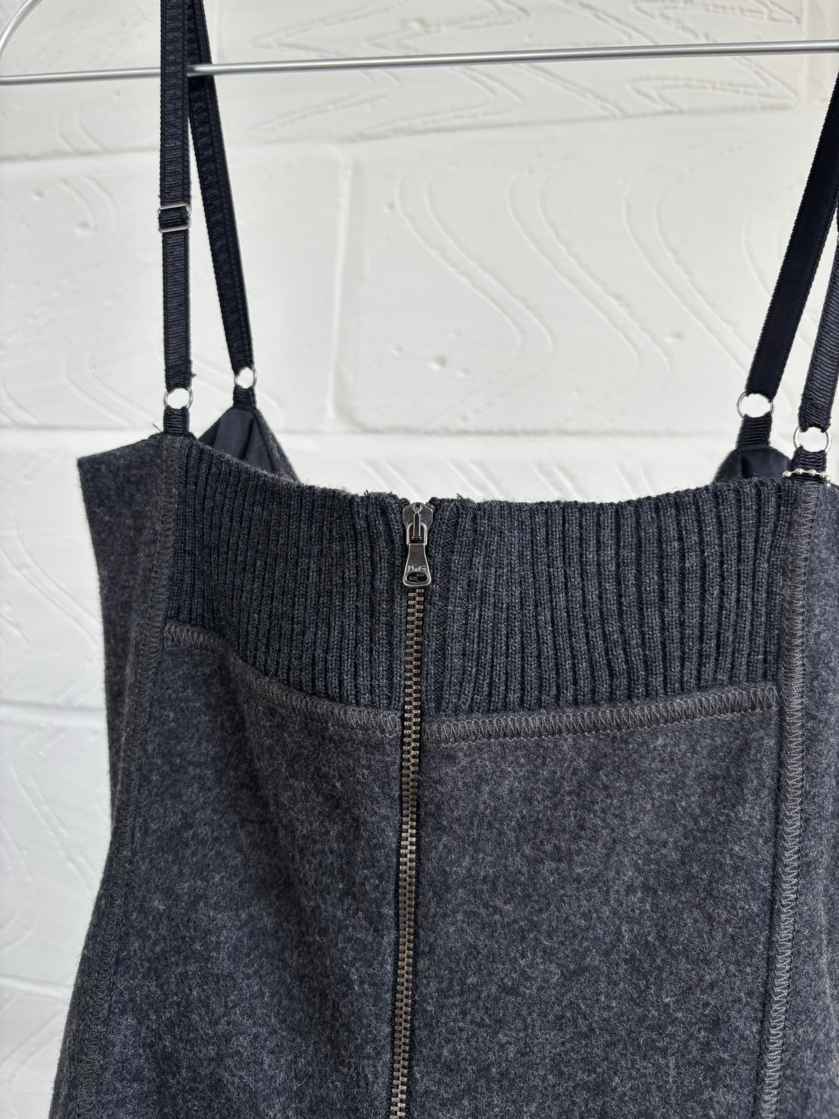 D&G WOOL CASHMERE BLEND TIE FRONT DRESS