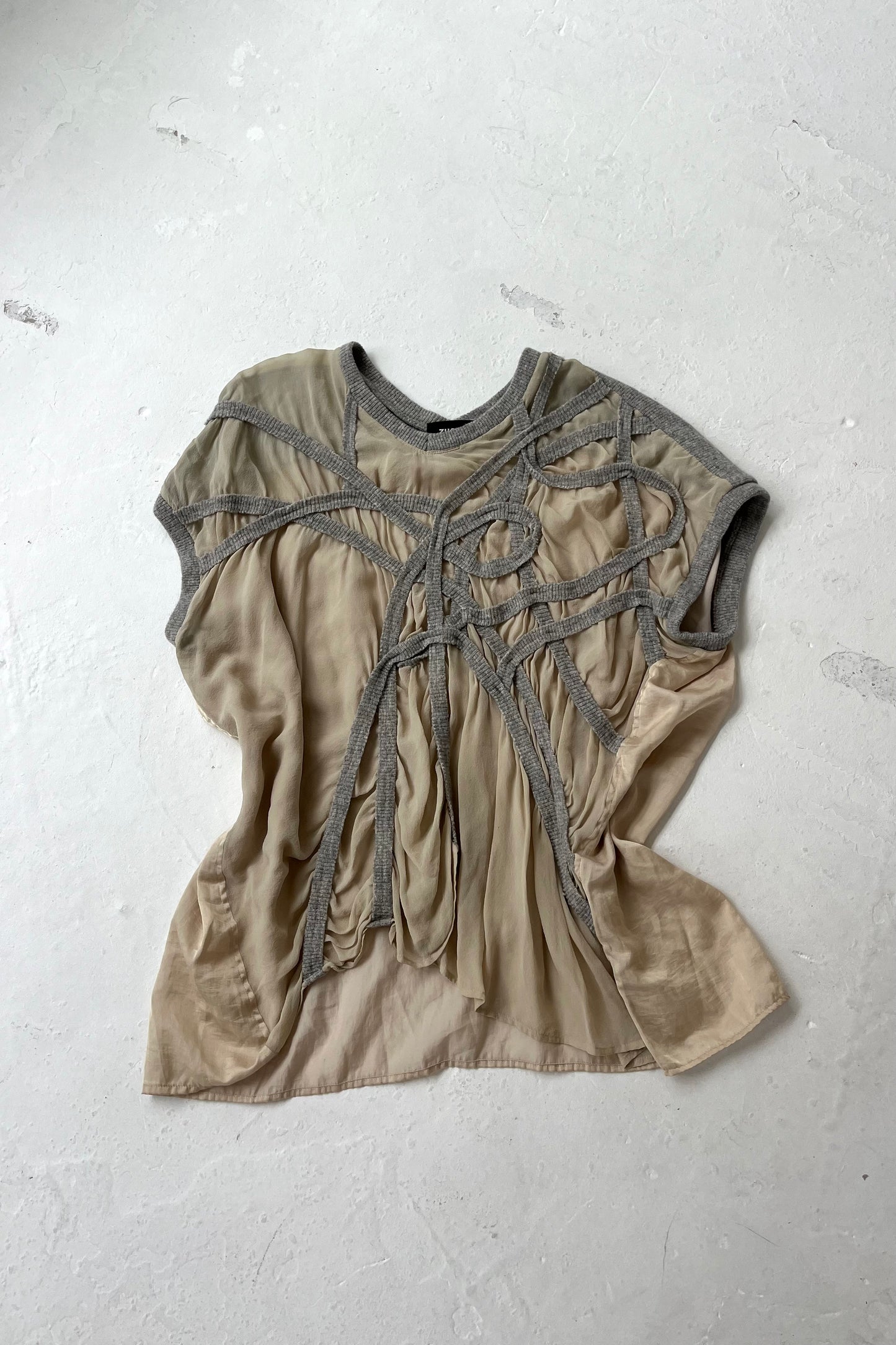 ZUCCA SILK AND WOOL TOP